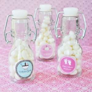 Baby Shower Personalized Mini Glass Bottles  Kitchen 