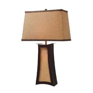   Lighting D1834 Convergence 2 Light Table Lamps in Wood And Natural