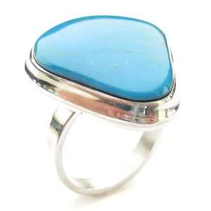 Natural Turquoise and Sterling Silver Ring