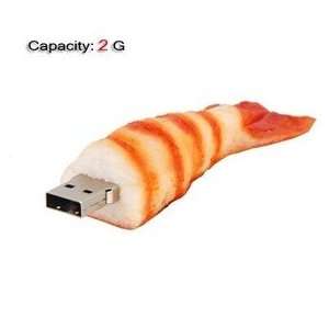  2GB Lovely Fish Tail Shape Flash Drive (Yellow 