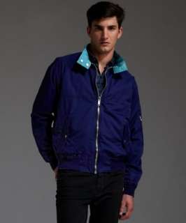Marc by Marc Jacobs twilight blue cotton reversible zip up jacket 