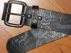 NWT mens AFFLICTION new black Leather BELT ~ size SMALL