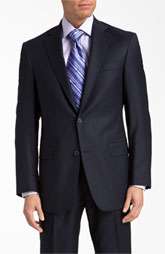 Hart Schaffner Marx Navy Pinstripe Wool Suit (Big) Was $895.00 Now $ 