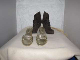 BRAND NEW ABAETE HEEL BOOT & GLAZE WEDGES SZ 7  