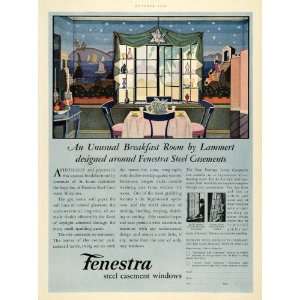  1929 Ad Fenestra Windows Detroit Steel Michigan Breakfast 