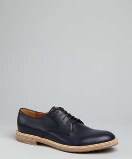 Gucci midnight leather lace up oxfords