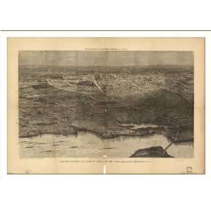  Historic Saratoga Springs, New York, c. 1874 (L) Panoramic Map 