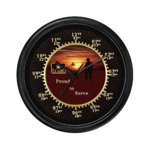  US Army Proud to Serve Military Wall Clock by  
