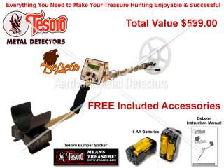 Tesoro DeLeon Metal Detector with 9x8 Concentric Coil  