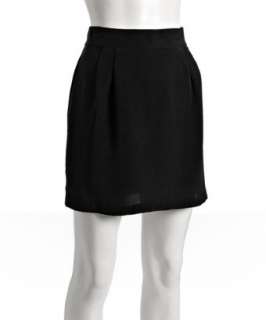 Naven black silk Skinny Mini skirt   