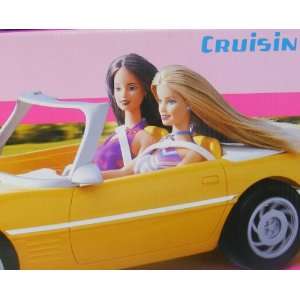   Barbie Car Rare Yellow Cruisin Corvette Vehicle (2001) Toys & Games