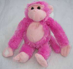 Fiesta Plush Pink MONKEY Velcro Hands Arms 9 Sits 6  