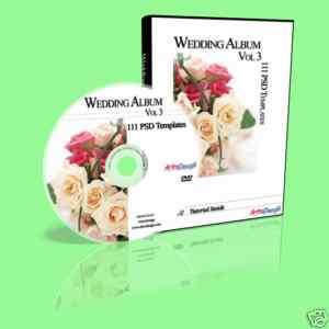 WEDDING ALBUM 111 PAGES TEMPLATES DVD Vol 3  photoshop 845029060877 