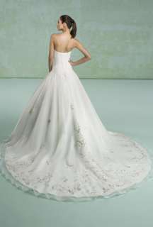 Gorgeous Embroidered Wedding Dress Bridal Gown Sz Free  