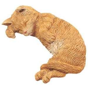  Sandicast Tabby Snoozer Cat Figurine   Orange