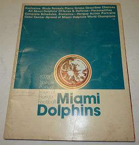   Miami Dolphins Football NFL Special Annual Issue Schedule 1973  