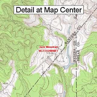  Topographic Quadrangle Map   Jack Mountain, Texas (Folded/Waterproof