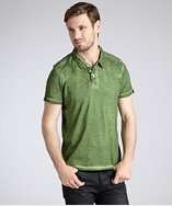 Projek Raw green space dyed cotton short sleeve polo style# 317127901