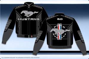 Ford Mustang Racing Jacket Pony Silver Logo Mens Small  