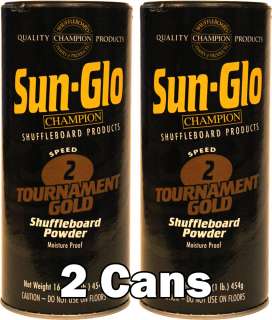 Sun Glo Speed 2 Gold Shuffleboa​rd Table Powder Wax (2)  