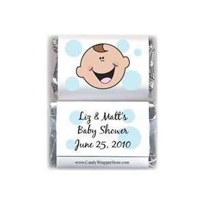    Miniature Baby Shower Baby Boy Face Candy Bar Wrappers Baby