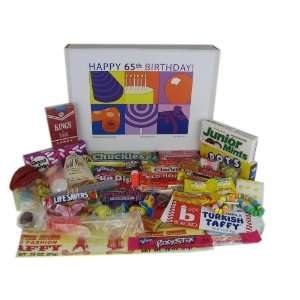 65th Birthday Retro Nostalgic Candy Gift Box  Grocery 