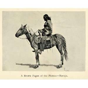  1906 Print Brown Pagan Plateau Navajo Indian Native 