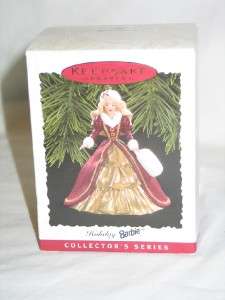 1996 Hallmark Holiday Barbie Doll Christmas Ornament IOB  