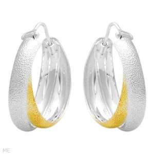   Earrings Crafted In 14K/925 Gold Plated Silver. Total Item Weight 6.6G