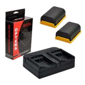  Opteka DBC LPE6 AC/DC Dual Battery Rapid Charger with Opteka 