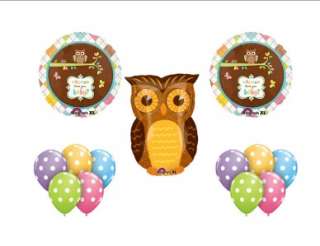 Owl Baby WHO LOOOOVVES YOU Shower Party BALLOON KIT NEW  