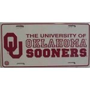 University of Oklahoma Sooners   College LICENSE PLATES Plate Tag Tags 