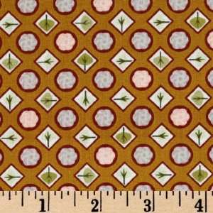  44 Wide Shade Garden Mini Blocks Brown Fabric By The 