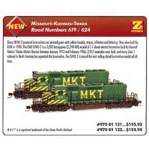    MicroTrains Z MKT SD40 2 Diesel Locomotive #619 Toys & Games