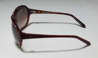 NEW LACOSTE 12640 RED/SHINY GOLD FRAME BROWN LENS SUNGLASSES WOMENS 