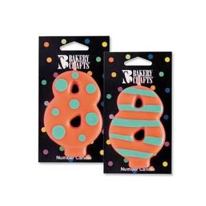  Bakery Crafts Stripes & Dots #8 Candles
