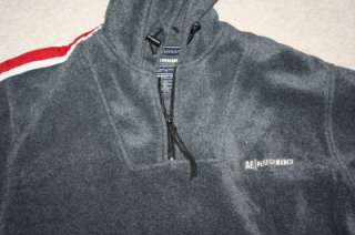  Mens Gray Small Fleece Hooded Sweatshirt Jacket Pullover Sweat  