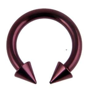  8g Stainless Steel Anodized Pink Ball End Hoop Plug   16mm 