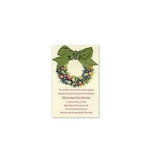  Fruited Wreath Holiday Invitations