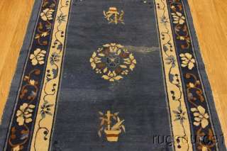   Blue Antique 4x7 Nichols Art Deco Chinese Oriental Area Rug Carpet