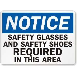   Shoes Required in This Area Plastic Sign, 14 x 10