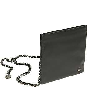 Bisadora Black Leather Hip Purse with choice of Chain Belt in 5 sizes 