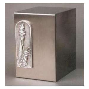  Silver Statue of Liberty Satin Stainless Steel Cremation 