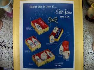 1952 Old Print Ad Old Spice Shaving Mug Lotion Box Sets  