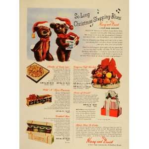  1948 Ad Harry & David Orchard Christmas Gift Box Basket 