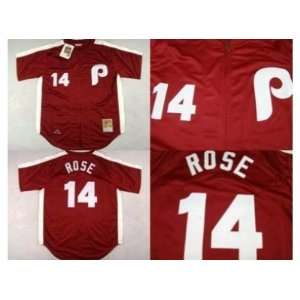  Wholesale Philadelphia Phillies #14 Pete Rose Red Baseball Jerseys 