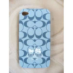   Blue Rubber iPhone Plastic 4 hard back case cover 4g 