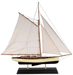 Nautical Decor 1930 Classic Yacht Wooden Model Sailboat