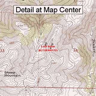 USGS Topographic Quadrangle Map   Lost Basin, Oregon (Folded 