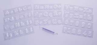  with 52 alphabet molds (upper and lower case A Z)3 punctuation marks 